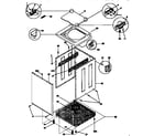 Kenmore 41799570140 top and cabinet diagram