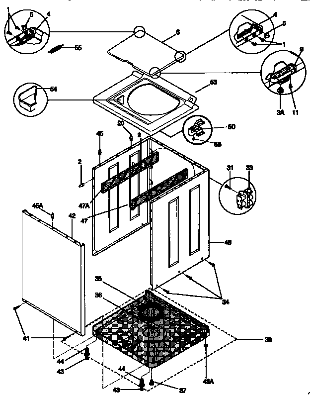 Top and cabinet