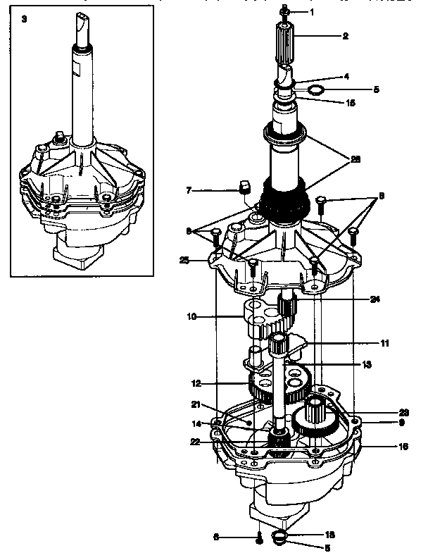 Gearcase/transmission
