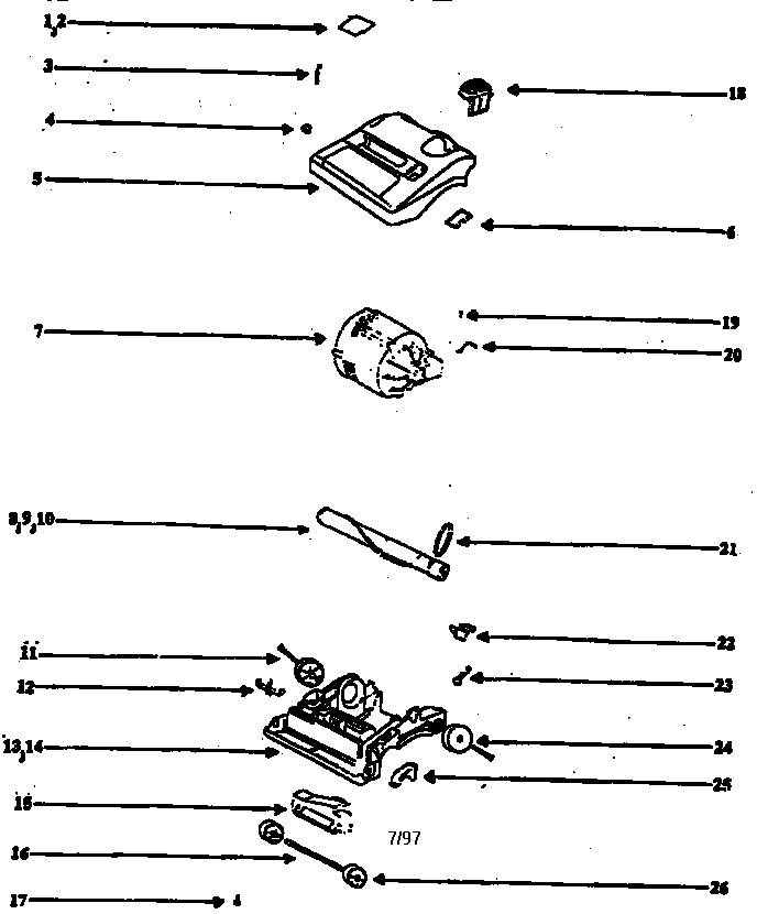 Nozzle and motor assembly
