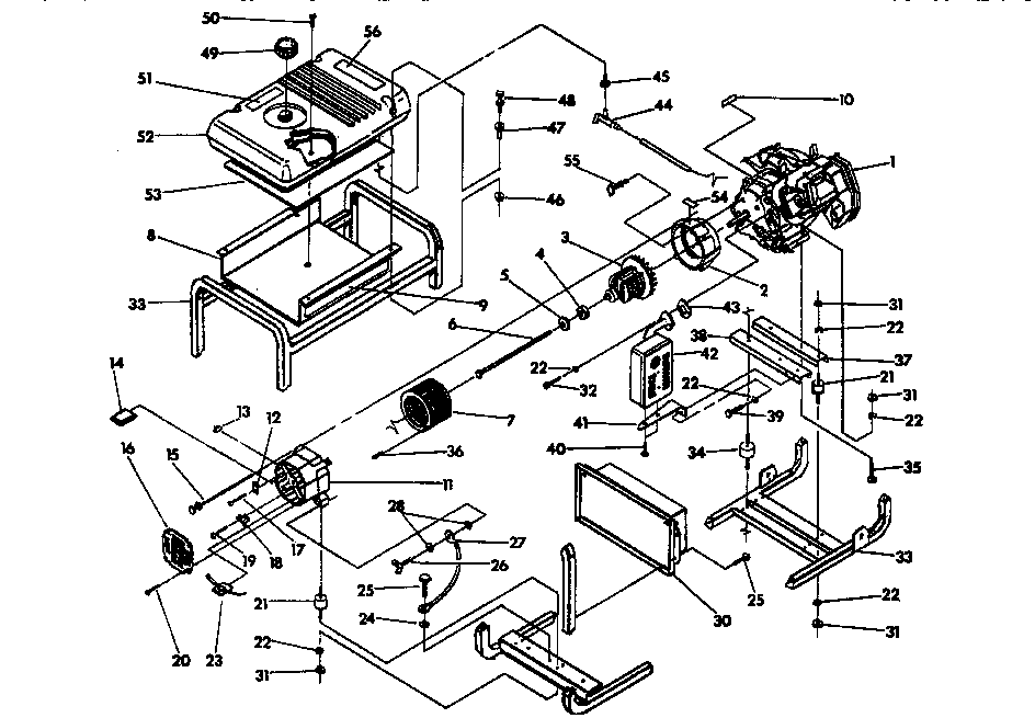 Cradle and stator assembly