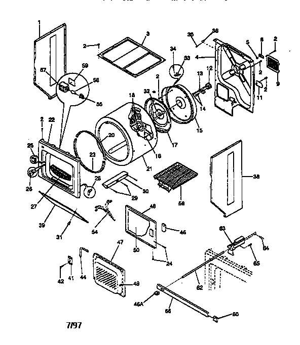Cabinet, drum, heater