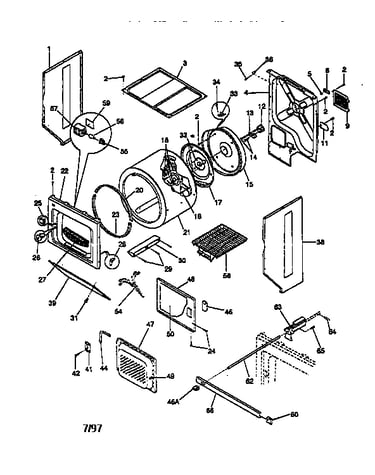 Cabinet, drum, heater