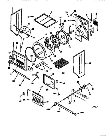 Cabinet, drum, heater
