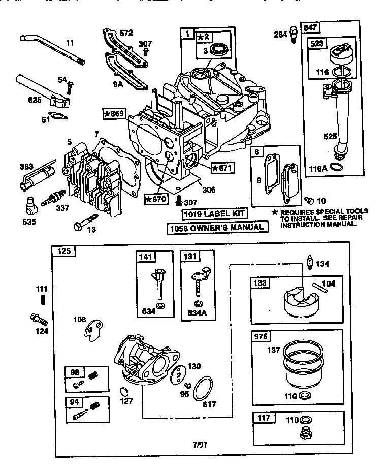 ENGINE AND CARBURETOR ASSEMBLY