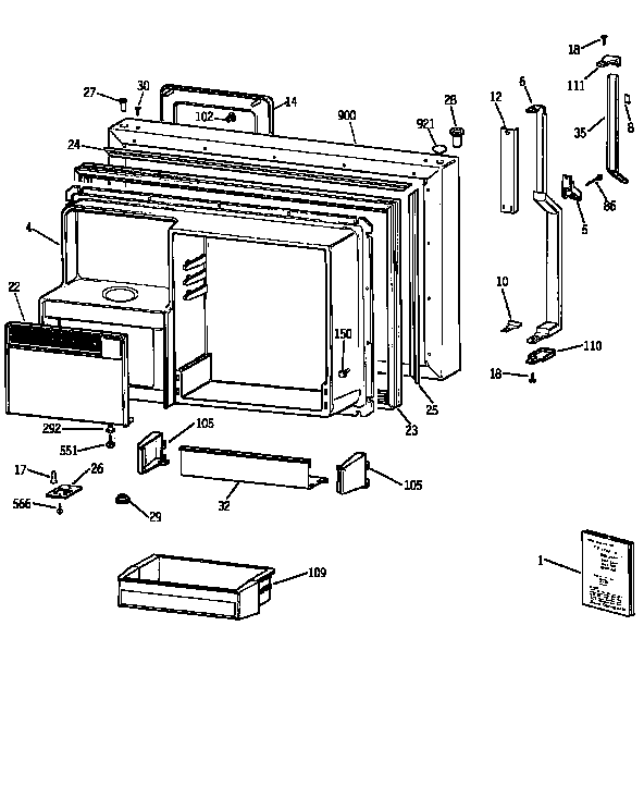 Freezer door
