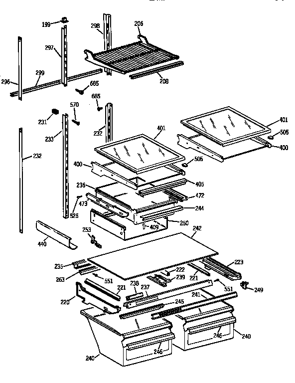 Shelf parts