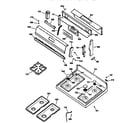 GE JGBP75BEY1BB cooktop diagram