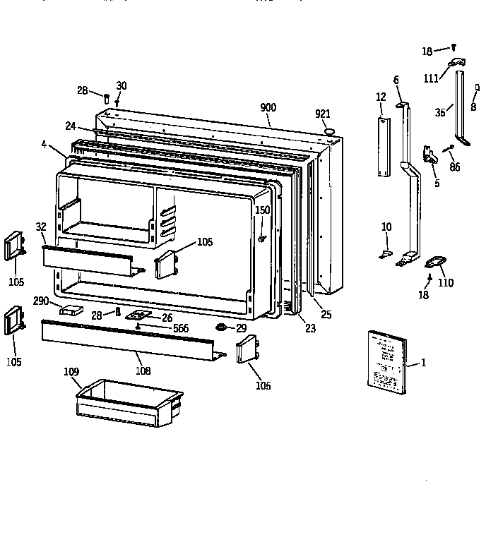 Freezer door