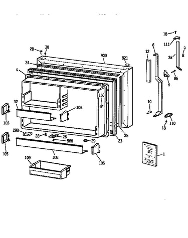 Freezer door