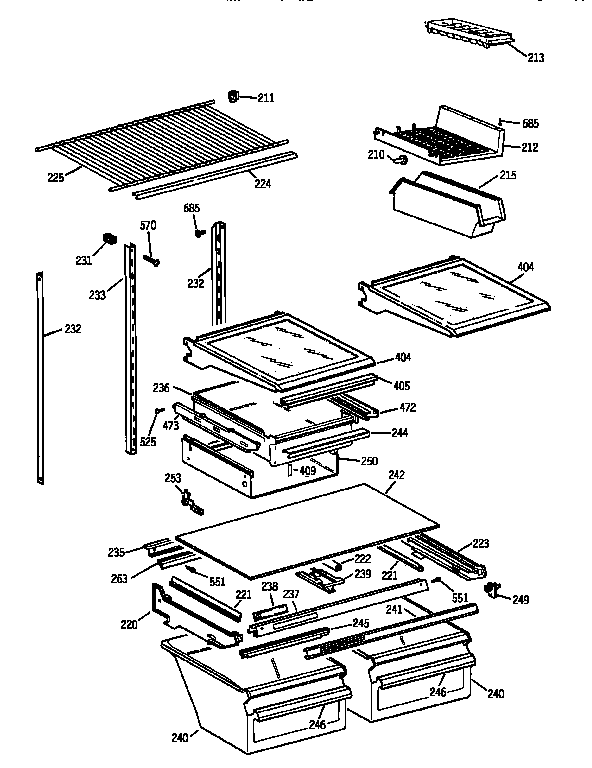Shelf parts