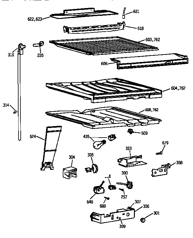 COMPARTMENT SEPARATOR PARTS