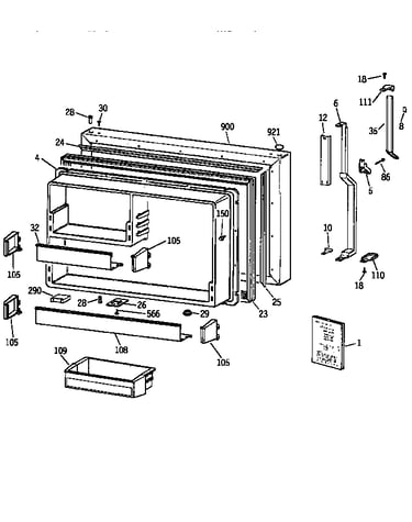 Freezer door