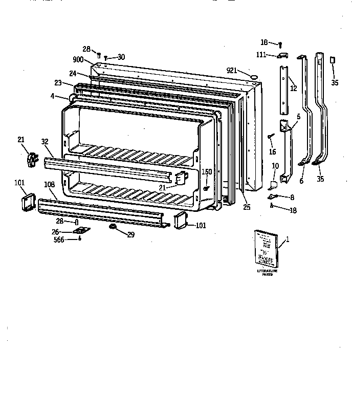 Freezer door