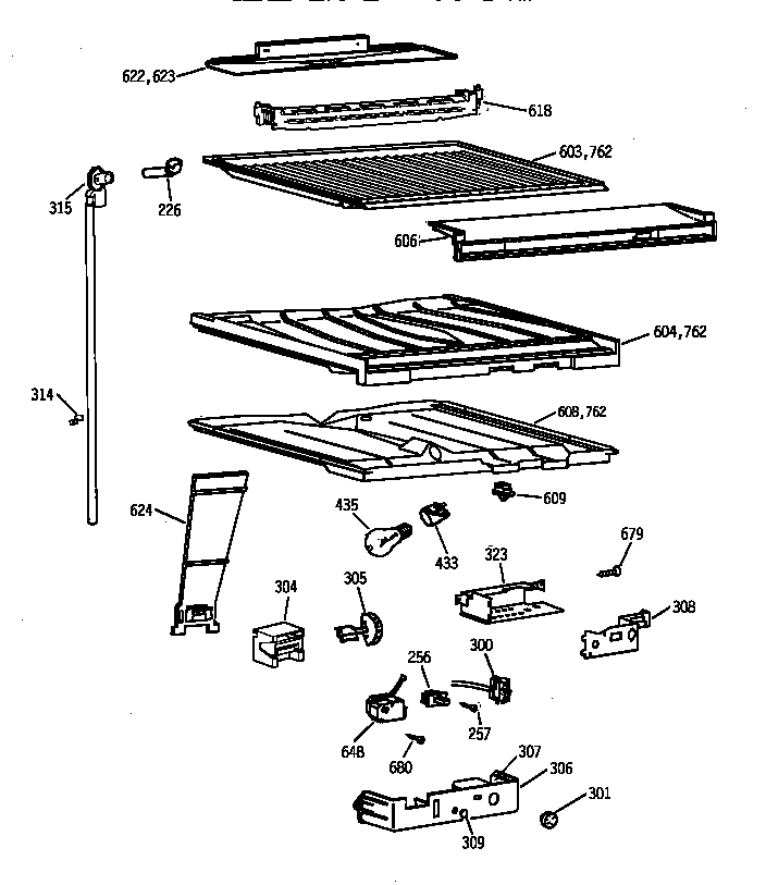 Compartment separator parts