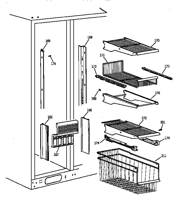 Freezer shelves