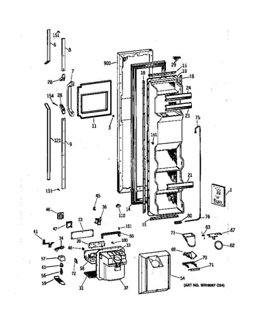 Freezer door