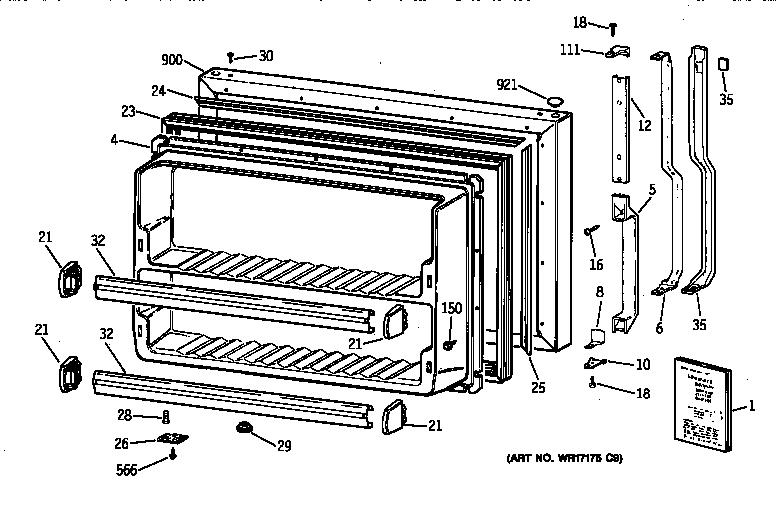 Freezer door