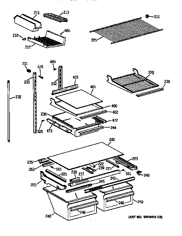 Shelf parts