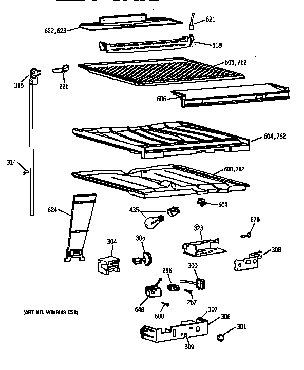 Compartment separator parts