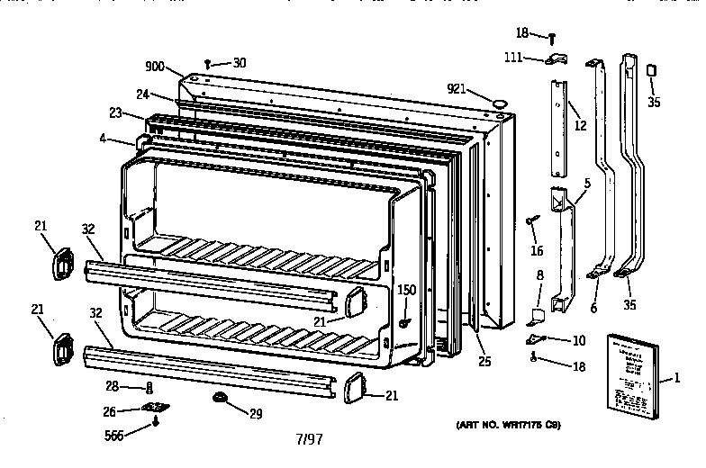 Freezer door