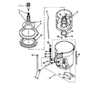 Kenmore 11094872400 agitator, basket and tub diagram