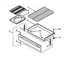 Whirlpool RF3020XEN1 drawer and broiler diagram