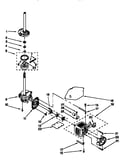 Gearcase, motor and pump