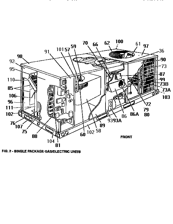 Fig. 2- single package gas/electric units