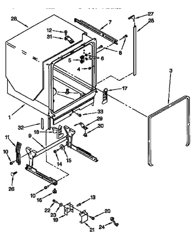 Tub and frame