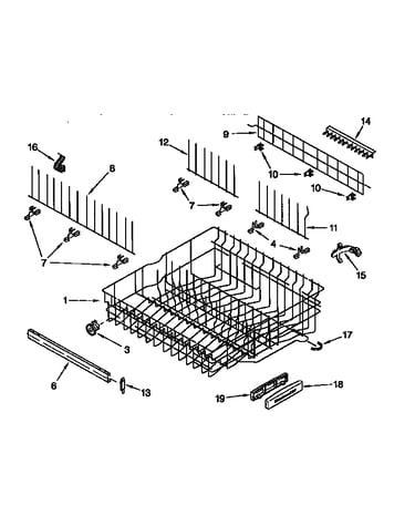 Upper rack and track