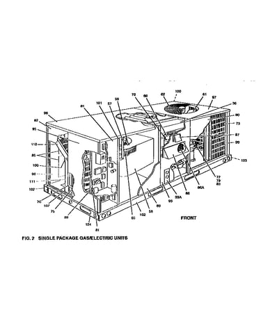 Front-single package unit