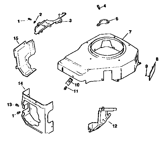 Blower housing and baffles