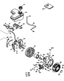 Fuel tank and flywheel assembly