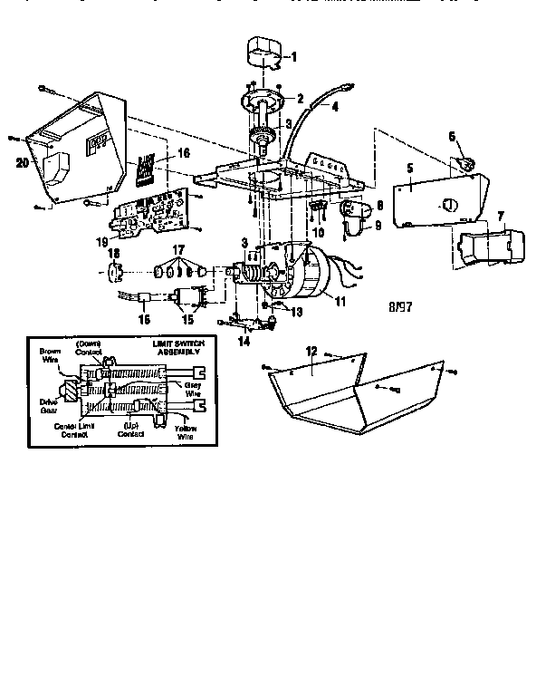 Official Craftsman 13953673SRT2 garage door opener parts