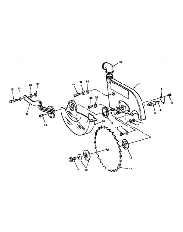 Blade and guard assembly