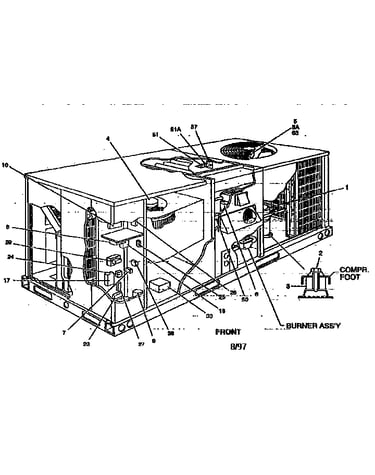 Single package gas/electric units