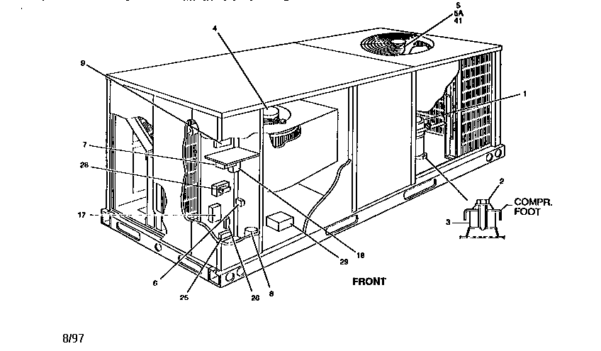 Single package cooling unit
