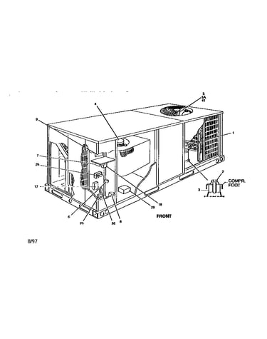 Single package cooling unit