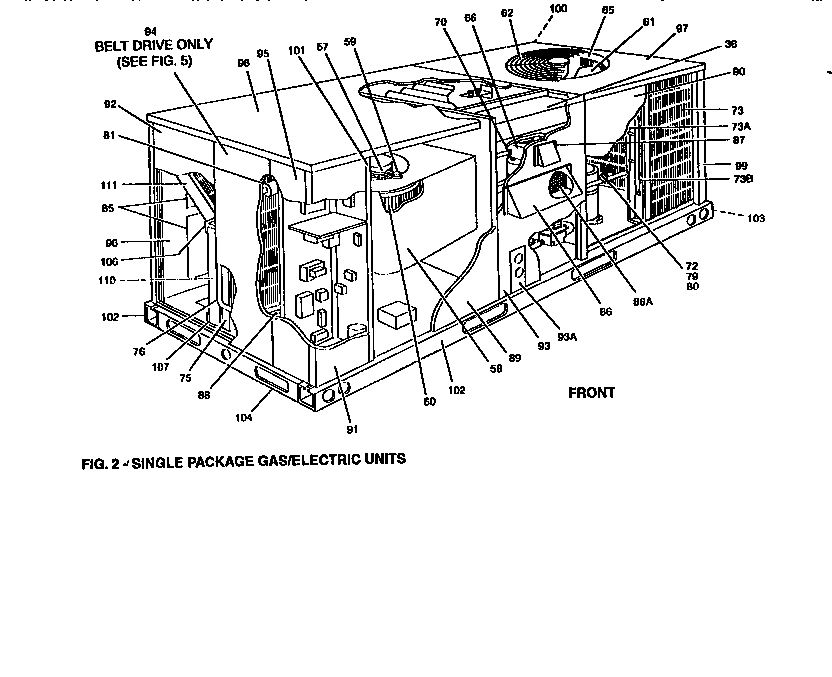Single package gas/electric units