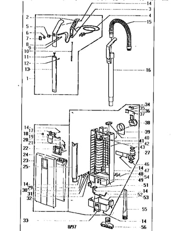 Filter bag housing and handle