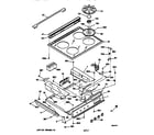 GE JGSP33WEV2WW cooktop diagram