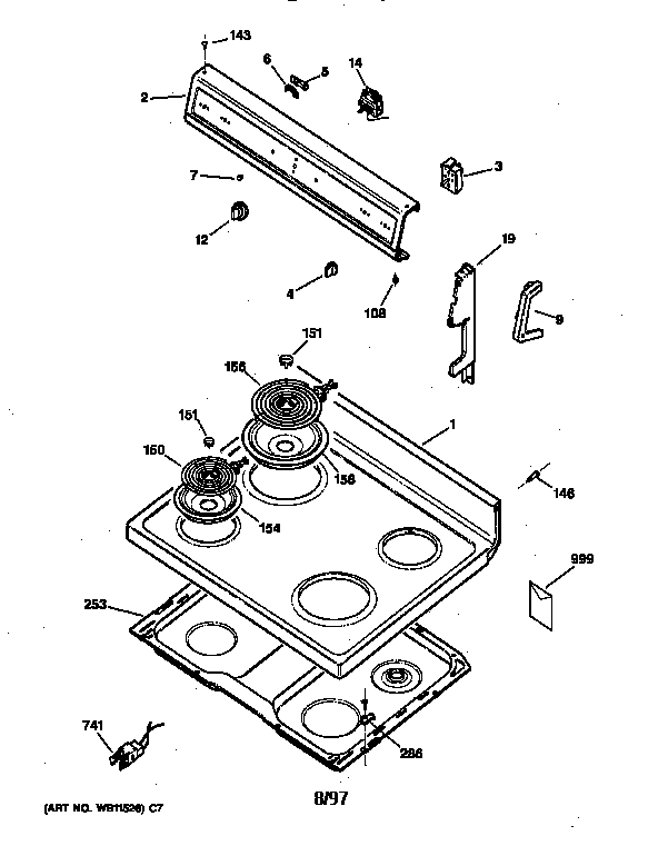 CONTROL PANEL & COOKTOP