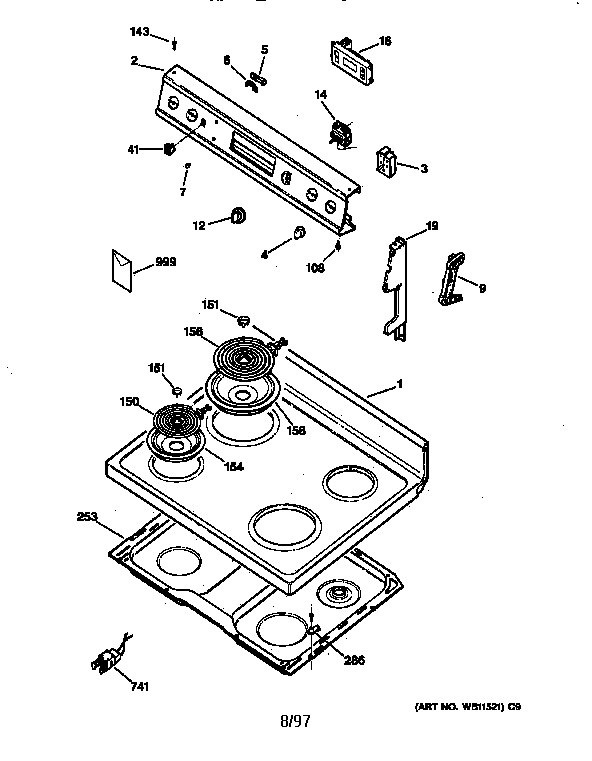 CONTROL PANEL & COOKTOP