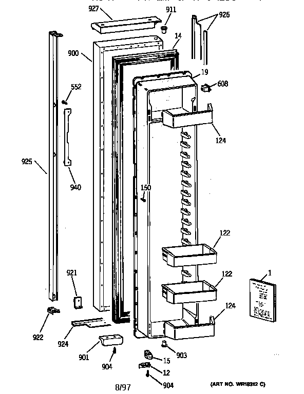 Freezer door