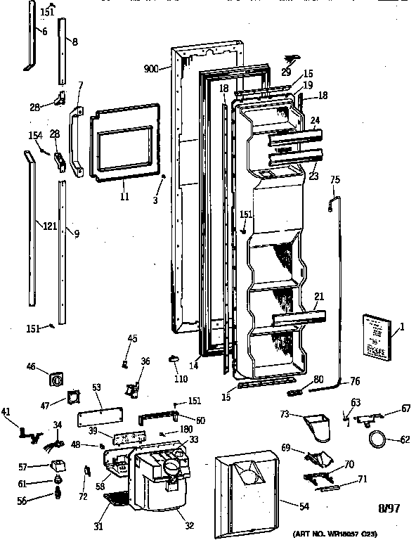 Freezer door