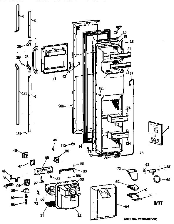 Freezer door