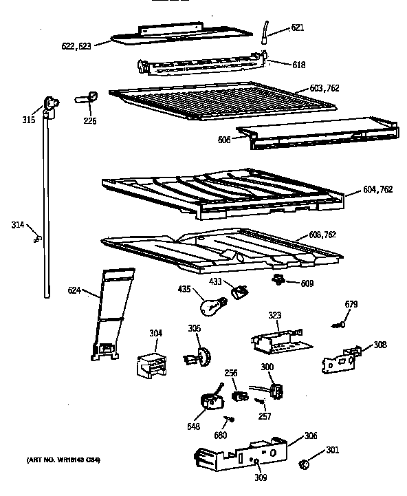 Compartment separator parts