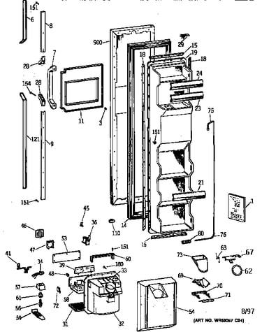 Freezer door