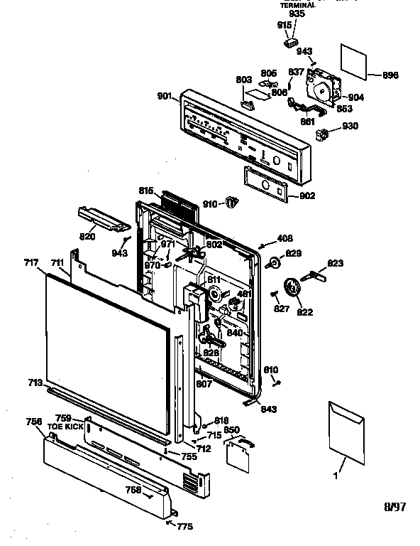 Escutcheon & door assembly